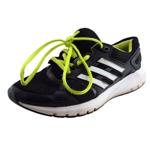 Adidas Boys Athletic Shoes Size 5.5 Black Fabric Lace Up Lightweight Running